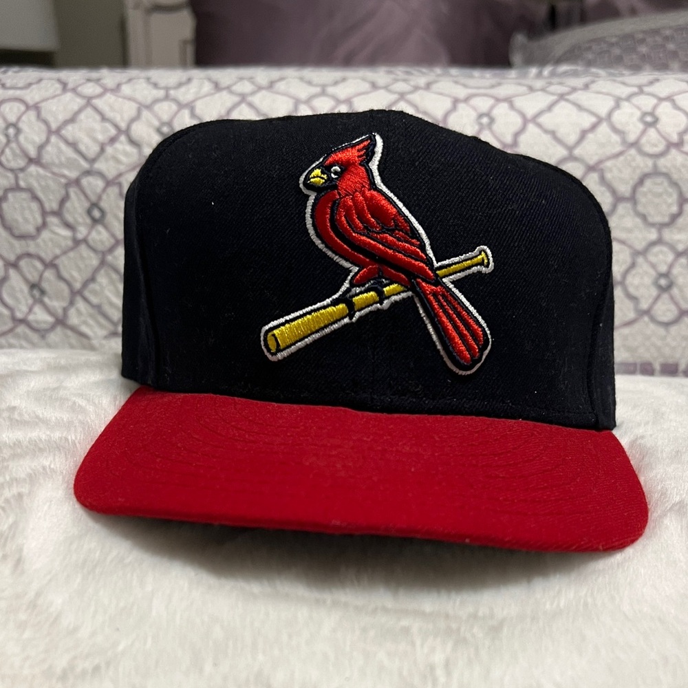 Red and Black Bird Embroidered Cardinals hat